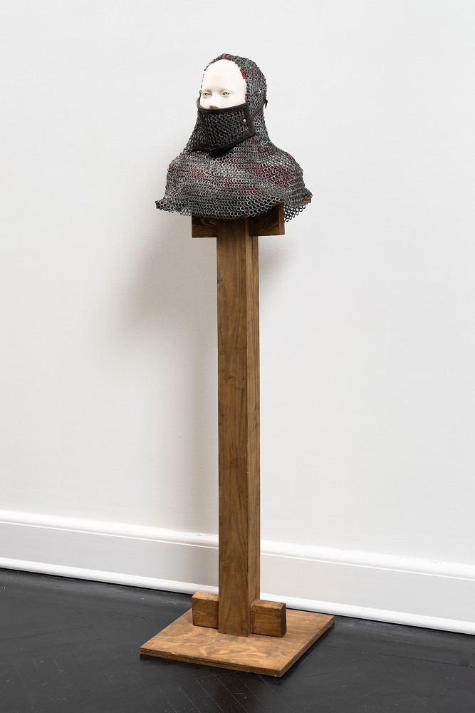 Isabelle Frances McGuire

Bust2{&amp;ldquo;Assassins Creed NPC&amp;rdquo;, &amp;ldquo;Normandy&amp;rdquo;, &amp;ldquo;New United States Flag&amp;rdquo;}

2023

Wax, resin, cotton, chain mail, leather, motion triggered sound device, wood

66 x 15 x 14 inches

167.6 x 38.1 x 35.6 cm

(FP 23/047)