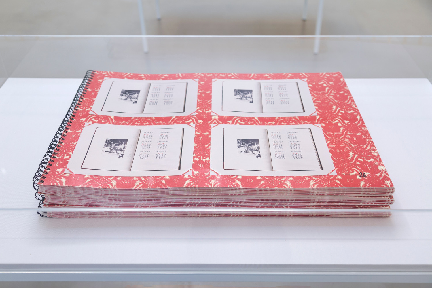 Hanne Darboven

Fin de Si&amp;egrave;cle - Buch der Bilder (Fin de Si&amp;egrave;cle - Book of Pictures)

1992&amp;ndash;93

520 Working sheets: 11 3/4 &amp;times; 8 1/4 inches each

42 Picture panels:&amp;nbsp;19 3/4 &amp;times; 27 5/8 inches each

54 Albums: 15 3/4 &amp;times; 23 5/8 inches each