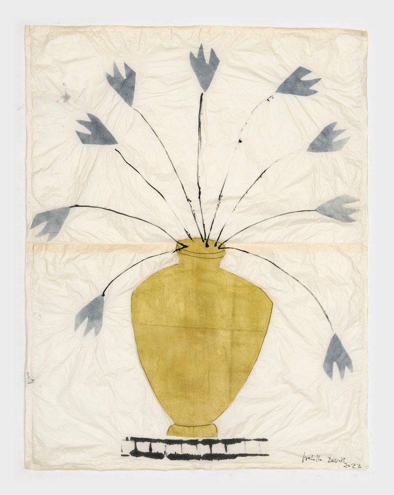 Isabella Ducrot

Yellow Pot

2023

Pigment, collage, and gold on Japan paper

49 1/4 x 38 inches

125 x 96 cm

(ID 23/002)