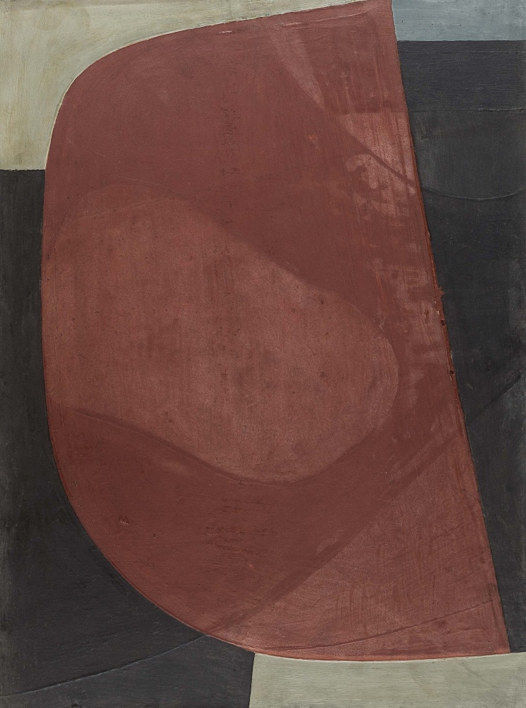 Maria Lassnig

Field Division

c. 1953

Oil on cardboard

50 &amp;times; 37 cm

&amp;copy; Maria Lassnig Foundation

Courtesy Maria Lassnig Foundation