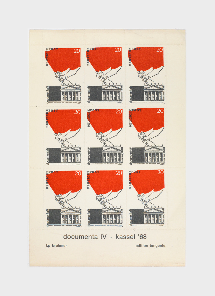 KP Brehmer

Documenta-Block [Documenta souvenir sheet]

1968

Offset print on paper

5.91 x 3.94 inches

15 x 10 cm