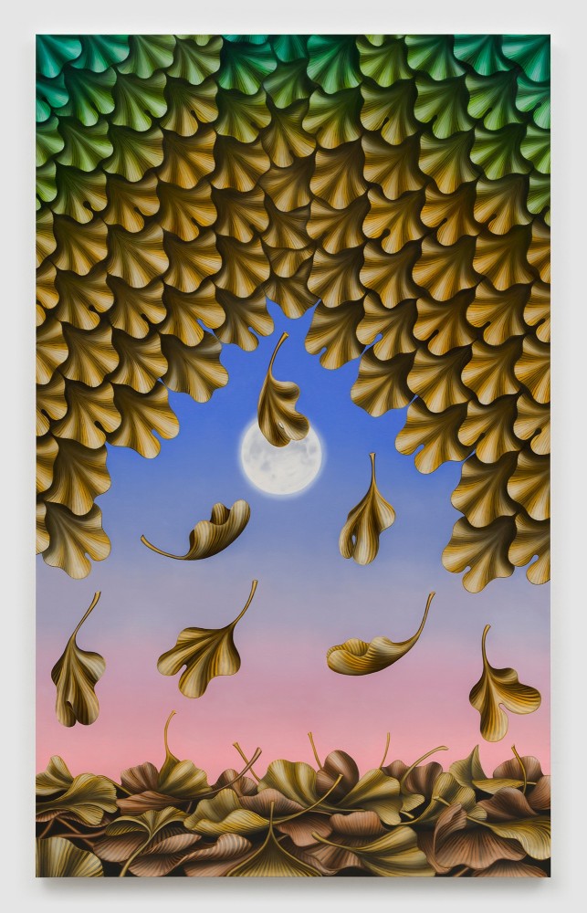 Emily Mae Smith

A Golden Bough

2023

Oil on linen

90 x 55 inches

228.6 x 139.7 cm