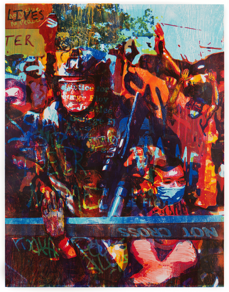 Zorawar Sidhu and Rob Swainston

May 26, 7 PM

2020-21

Multi-color woodblock print on paper

57.5 x 45.25 inches

146.1 x 114.9 cm

Edition of 5

$6,500