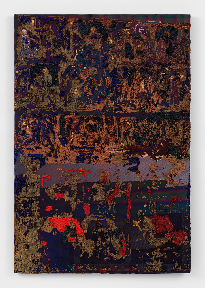 Austin Martin White

Casta4

2023

Acrylic medium, pigment, spray paint, vinyl, 3M reflective fabric, and nylon mesh

62 x 42 inches

157.5 x 106.7 cm

(AMW 23/029)