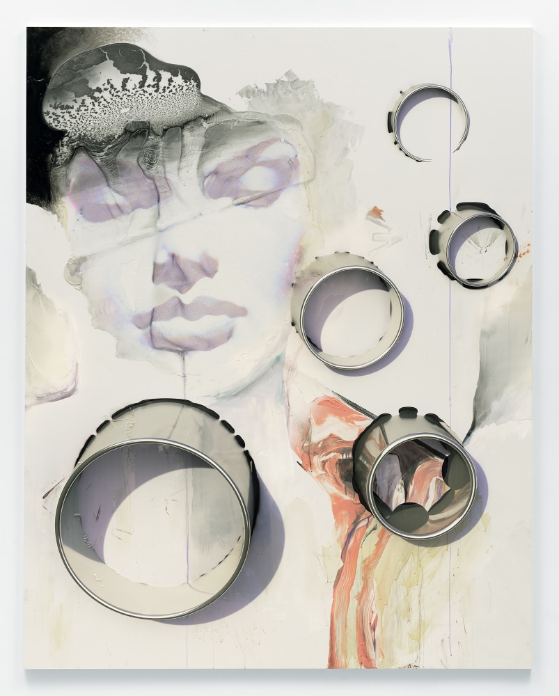 Seth Price

Weeptober

2022-23

Acrylic paint, generatively produced image reverse-transferred into acrylic polymer, and UV-print on aluminum composite

96 x 76 1/8 x 1 inches

243.8 x 193.4 x 2.5 cm