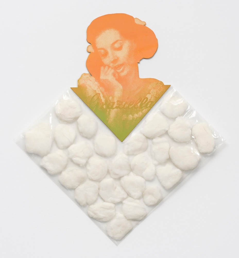 KP Brehmer

Portrait Graziella I

1967

Clich&amp;eacute; print on cardboard, cotton balls and plastic

39 1/2 x 33 1/2 x 2 inches

100 x 85 x 5 cm

Edition 1/1 test print