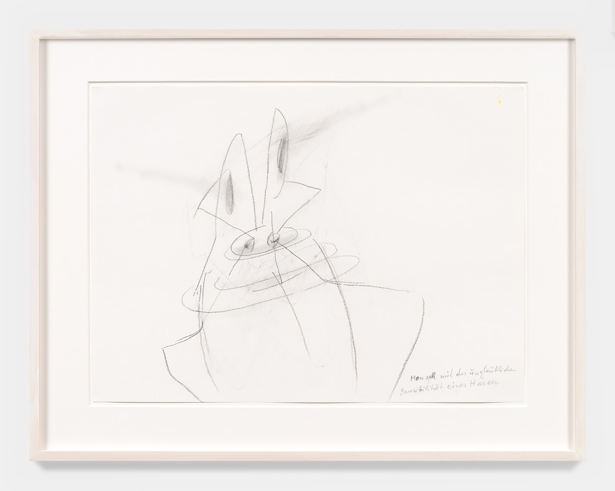 Maria Lassnig

Mensch mit der unglaublichen Sensibilität eines Hasen

(Person with the Incredible Sensitivity of a Rabbit)

ca. 1990-1999

Pencil on paper

23.6 x 30.4 inches

60 x 77.2 cm

(ML 24/015)