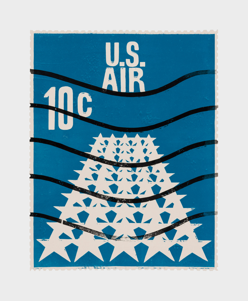 KP Brehmer

U.S. Air

1969

Clich&amp;eacute; print on cardboard, laminated, tooth brush (black/silver)

17 x 13 1/4 inches

43 x 33.5 cm

Edition outside of the regular edition of 20