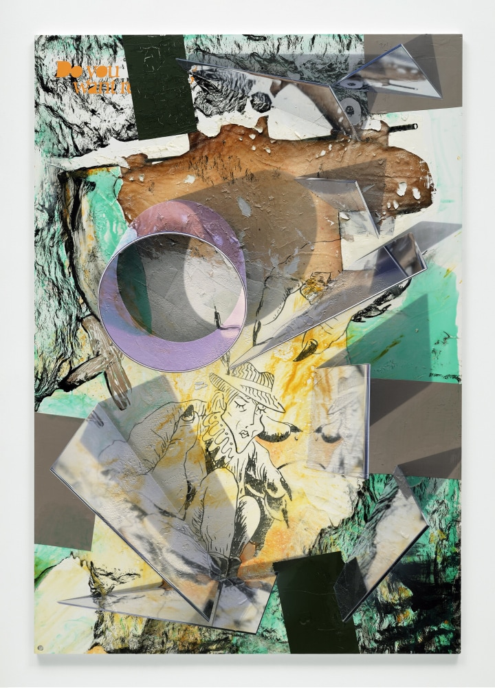 Seth Price

Do You Want Revenge?

2020-22

Acrylic paint, reverse-transfer print into acrylic polymer, and UV-print on aluminum composite

69 1/8 x 47 7/8 x 3/4 inches

121.6 x 175.6 x 1.9 cm