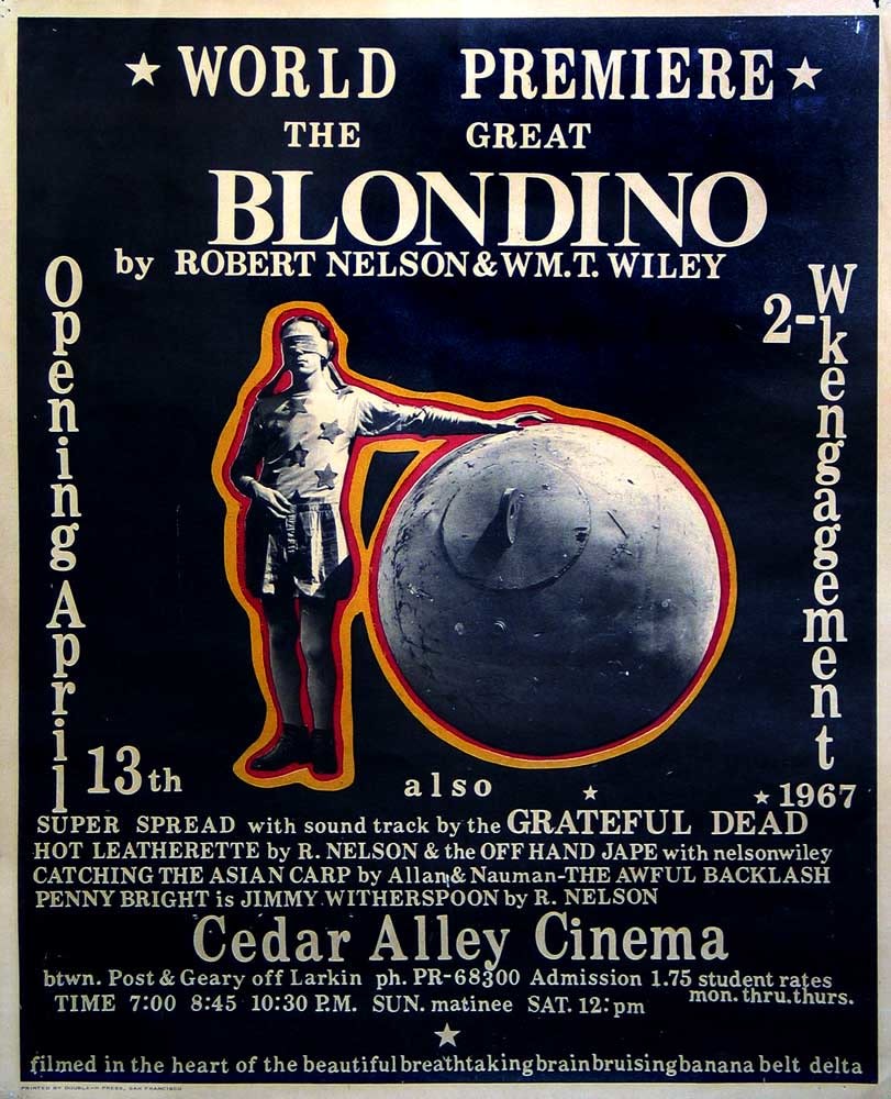 Poster for the premiere of the film “The Great Blondino” in 1967
