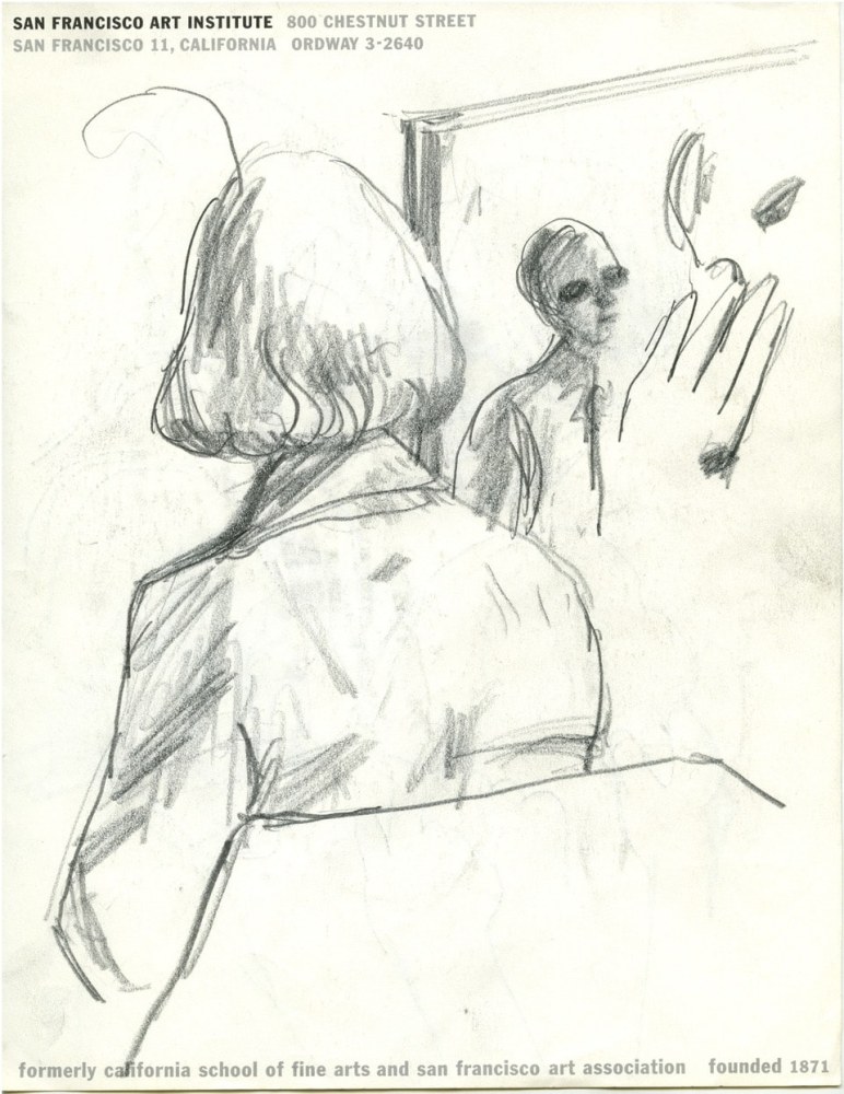 Untitled sketch by Elmer Bischoff c. 1961.