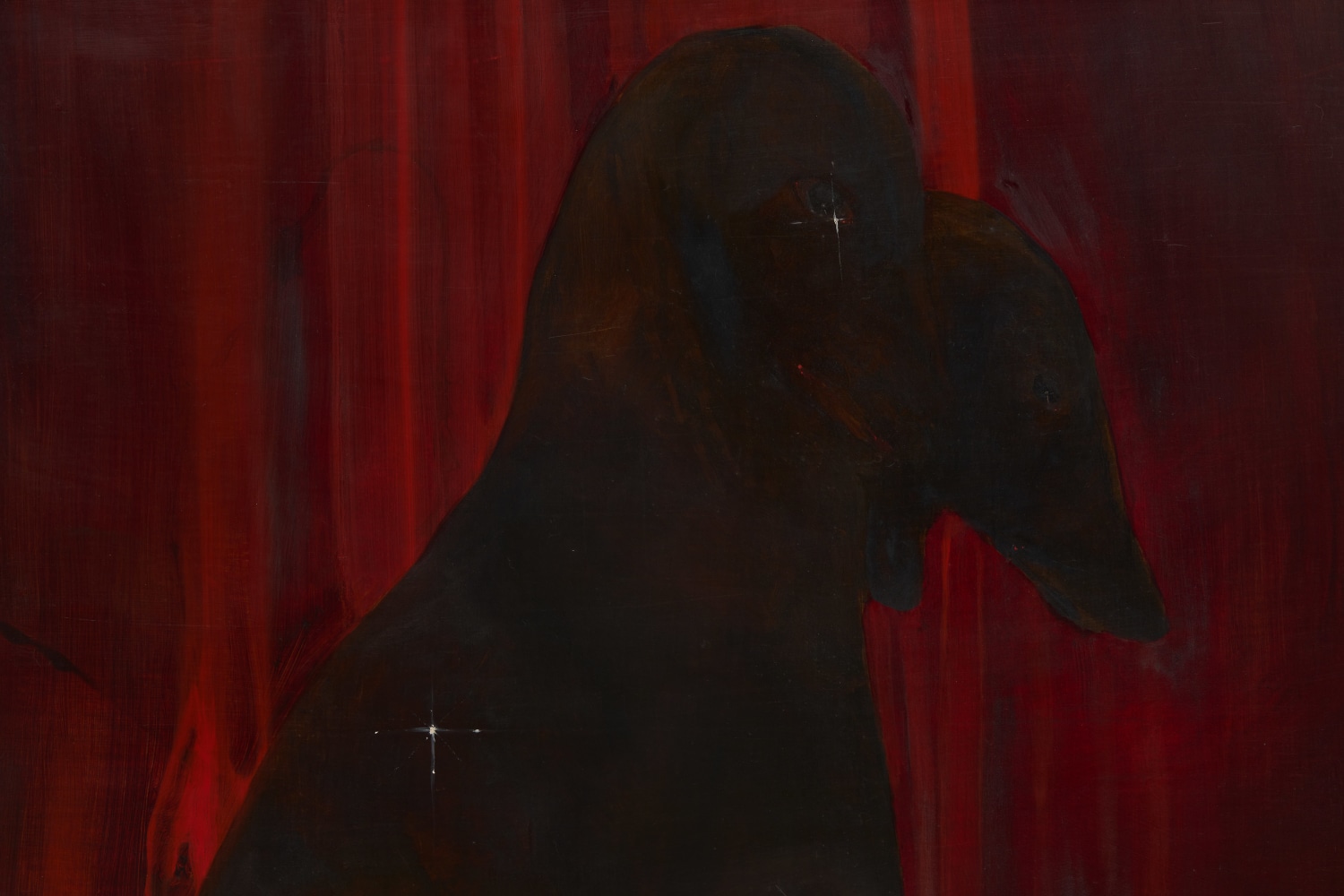 Rae Klein

Double Dog and Red Curtain, 2022

(detail view)