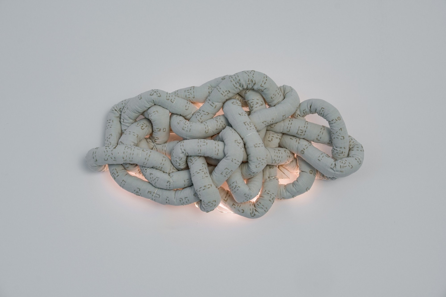 Victoria Zidaru

Tronurilor, 2025

embroidery on canvas with a vegetable core and luminous insert

19 1/2 x 35 1/2 x 10 in
50 x 90 x 25.4 cm