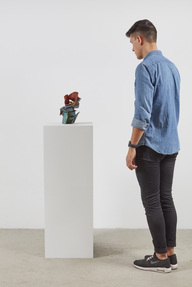 John Chamberlain Untitled, 1962 Painted and chromium-plated steel 10 1/4 x 6 3/4 x 7 inches 26 x 17.1 x 17.8 cm