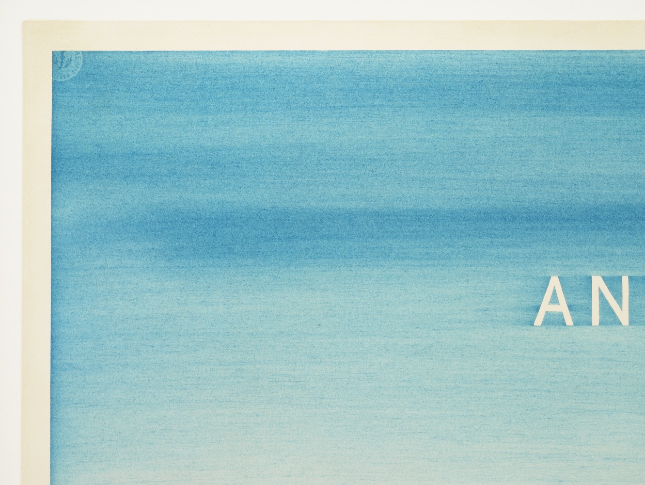 Ed Ruscha Any Where, 1983 Dry pigment on paper 14 1/2 x 23 inches 36.8 x 58.4 cm