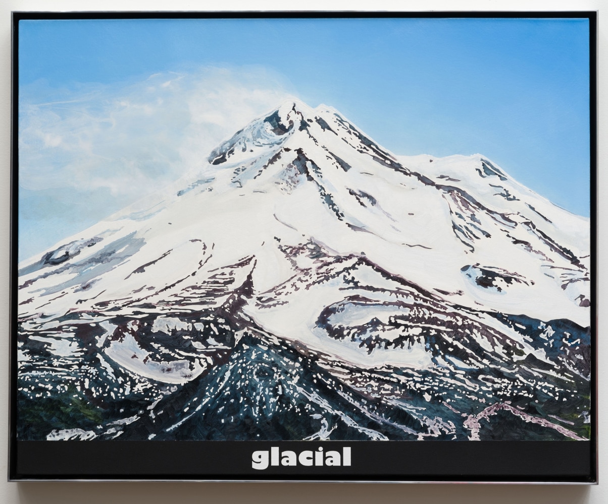 Rob Reynolds &quot;Mount Shasta&quot;, 2021, Oil, alkyd and acrylic polymer paint on canvas in welded aluminum artist's frame, Framed Dimensions: 24 3/4 x 30 3/4 inches