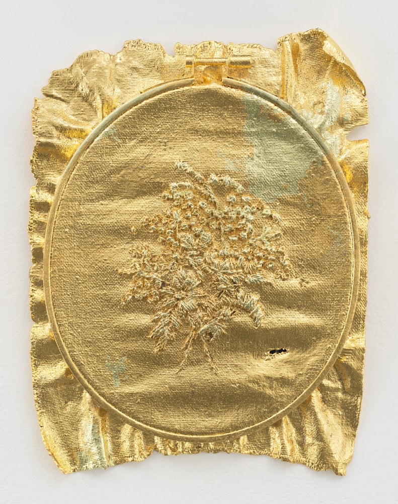 Jessie Henson Monument (tear), 2024 Unique Bronze with 18K and 23.75K gold leaf 8 1/4 x 6 1/4 x 1 inches 21 x 15.9 x 2.5 cm