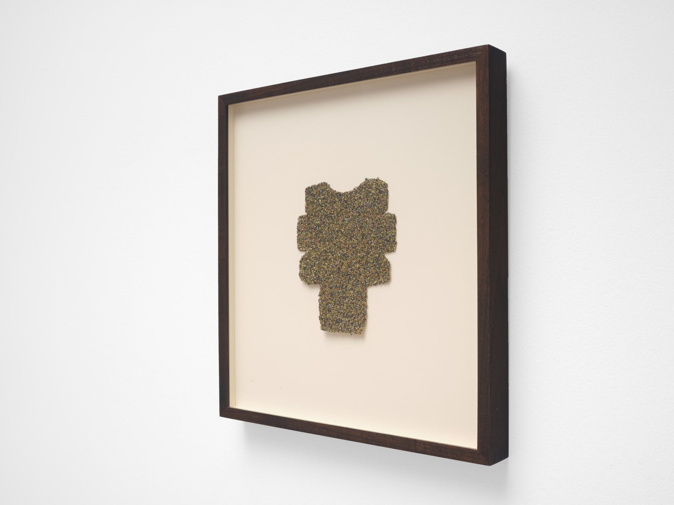 Tony Feher Golden Joy, 2012 Glitter and spray adhesive on unfolded box 6 1/2 x 5 1/4 inches 16.5 x 13.3 cm
