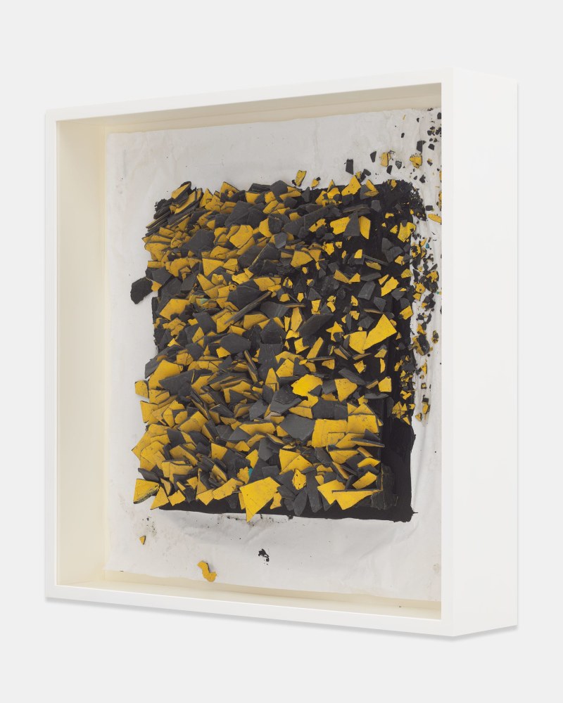 Leonardo Drew Number 123SD, 2022 Paint, plaster and wood on paper Framed Dimensions: 38 x 38 x 8 inches 96.5 x 96.5 x 20.3 cm