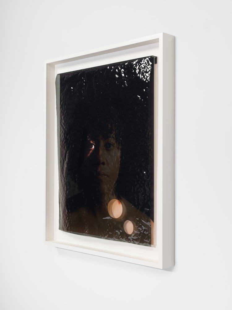 Erica Deeman Positioned Between Archives, 2023 Unique archival pigment print with hand-cut neutral density filter Framed Dimensions: 34 3/4 x 28 3/4 inches 88.3 x 71.1 cm Artwork Dimensions: 30 x 24 inches 76.2 x 61 cm