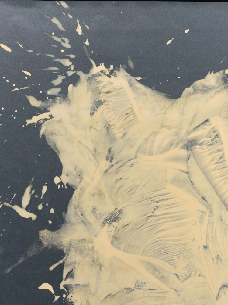 Jesse Schlesinger Untitled (Whetstone work 03), 2024 Whetstone ceramic and gum arabic on sandpaper 37 x 31 inches 94 x 78.7 cm