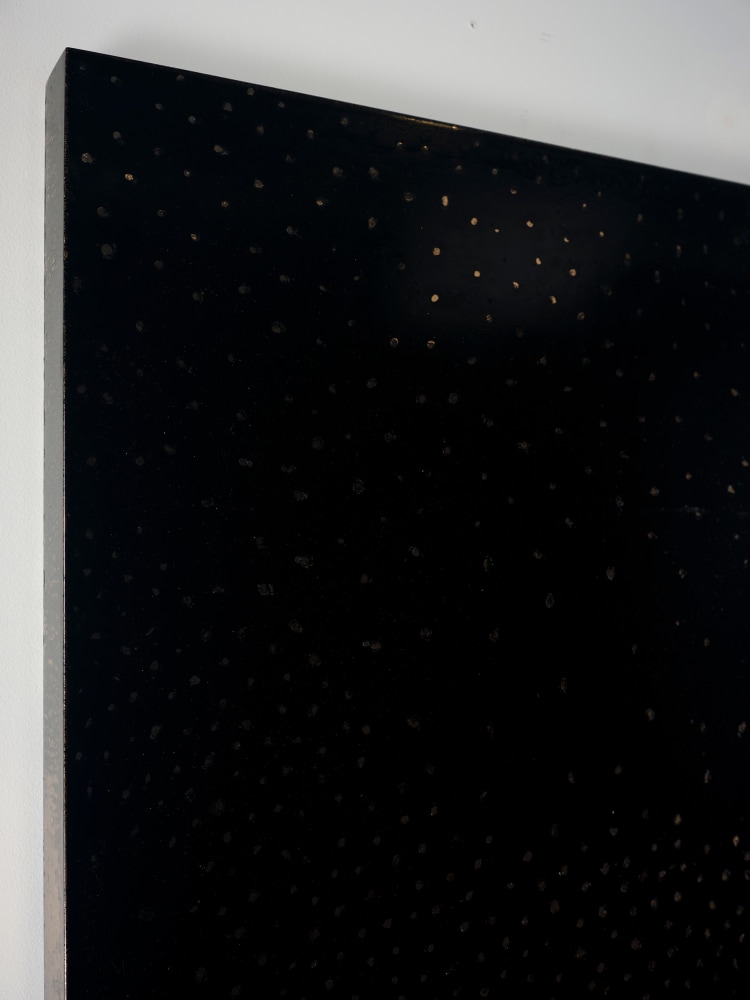 Teresita Fernández Golden (Nebula), 2015 Gold chroming and India ink on wood panel 80 x 64 x 2 inches 203.2 x 162.4 x 5 cm