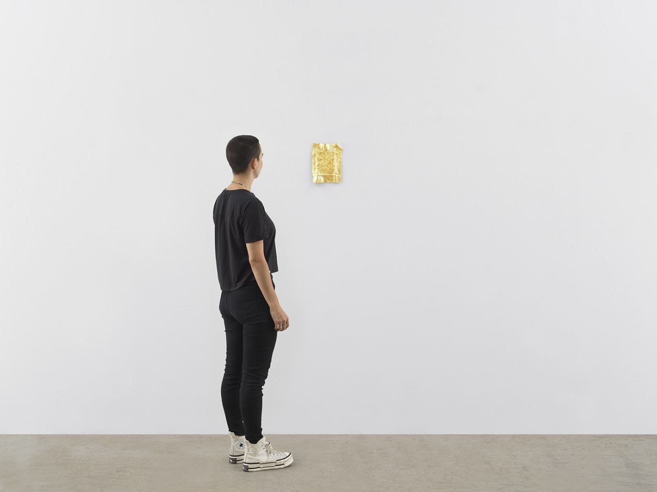 Jessie Henson Monument (gift), 2022 Signed and dated on verso Bronze with gold leaf 8 1/2 x 7 inches 21.6 x 17.8 cm