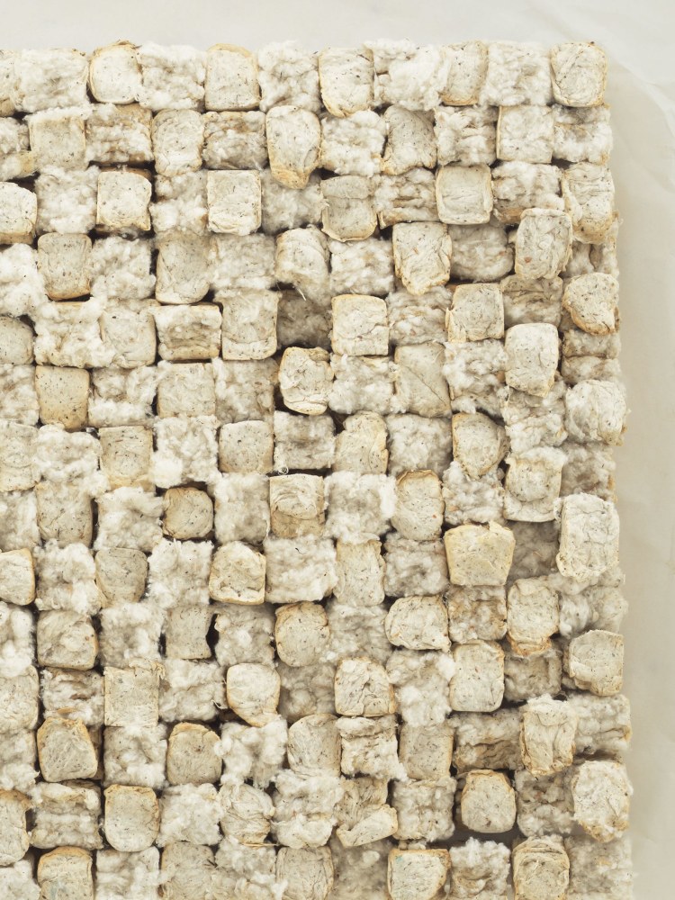 Leonardo Drew Number 120SD, 2022 Cotton, aluminum and wood on paper Framed Dimensions: 38 x 38 x 8 inches 96.5 x 96.5 x 20.3 cm