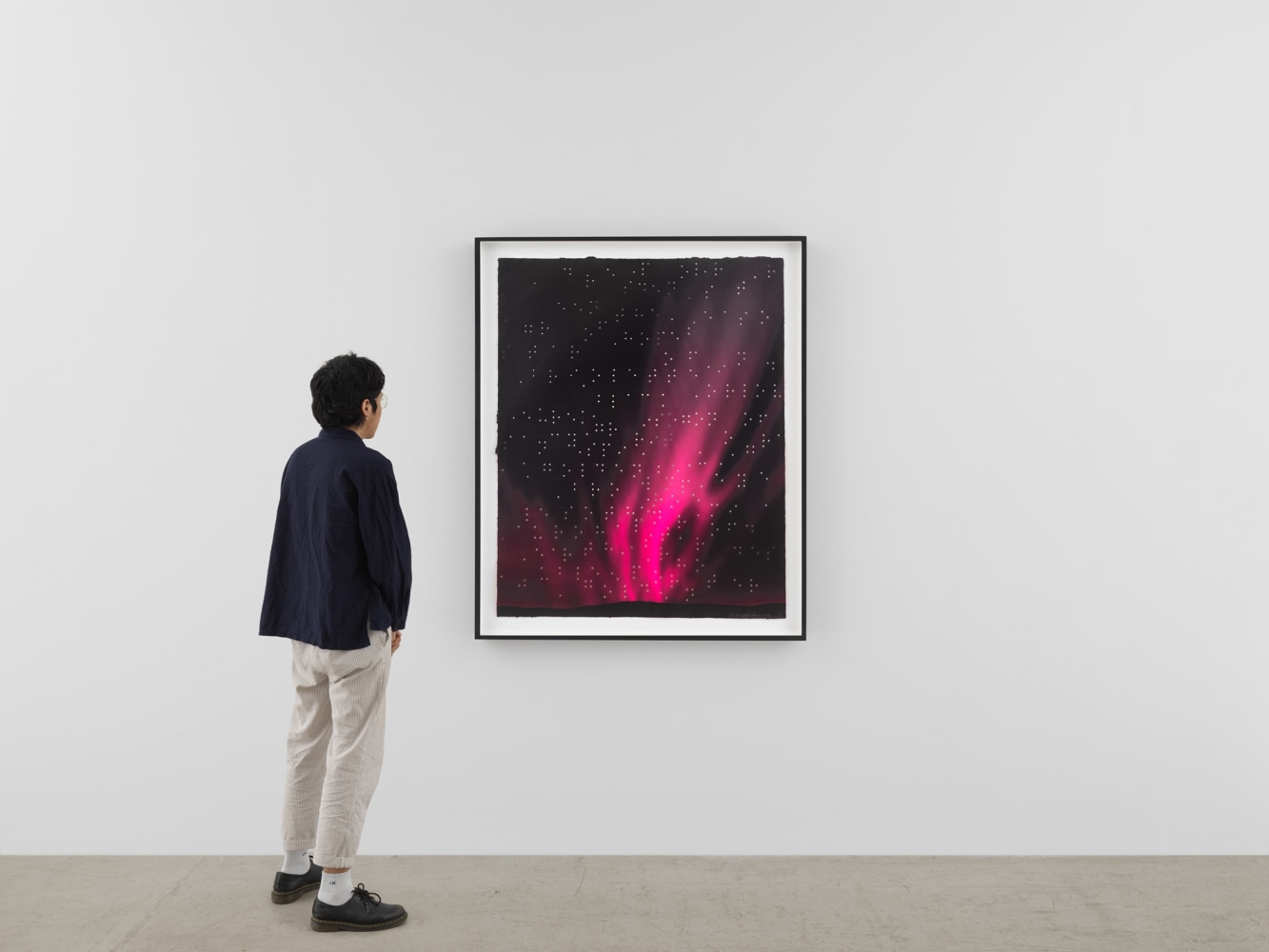 Teresita Fernández Night Writing (Beau Sancy), 2011 Colored and shaped paper pulp with inkjet assembled with mirror Framed Dimensions: 56 x 46 inches 142.2 x 116.8 cm Edition 1 of 1, with 1 AP