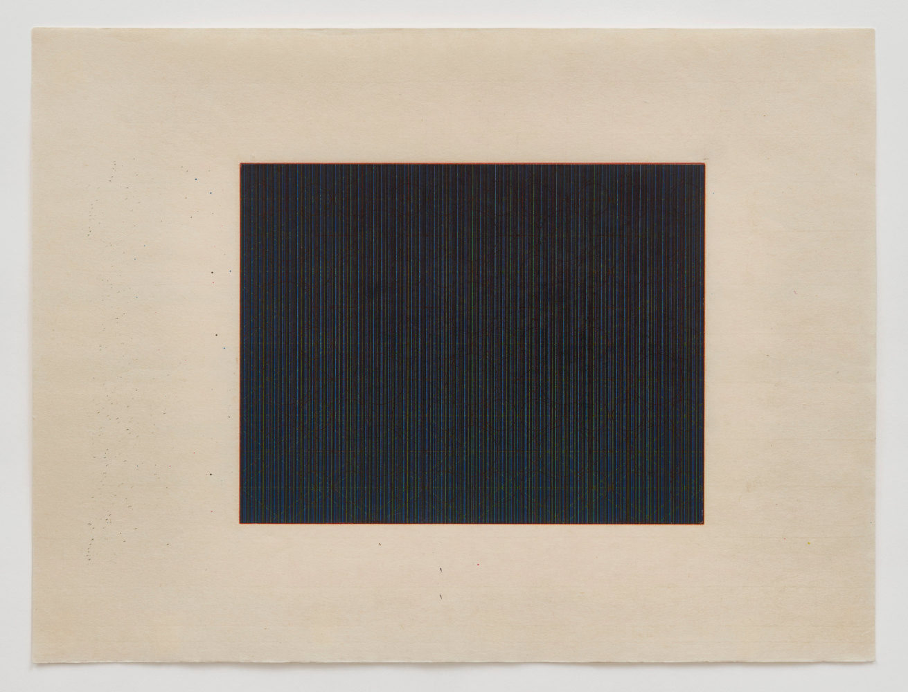 Marsha Cottrell Untitled (Dark with vertical lines), 2025 Archival pigment-based ink on digital ground on paper, unique Framed Dimensions: 17 3/8 x 22 3/8 x 1 3/8 inches 44.1 x 56.8 x 3.5 cm Paper Dimensions: 15 x 20 inches 38.1 x 50.8 cm