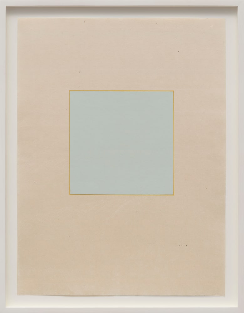 Marsha Cottrell Untitled (Light blue-green with yellow border), 2025 Archival pigment-based ink on digital ground on paper, unique Framed Dimensions: 22 3/8 x 17 3/8 x 1 3/8 inches 56.8 x 44.1 x 3.5 cm Paper Dimensions: 20 x 15 inches 50.8 x 38.1 cm