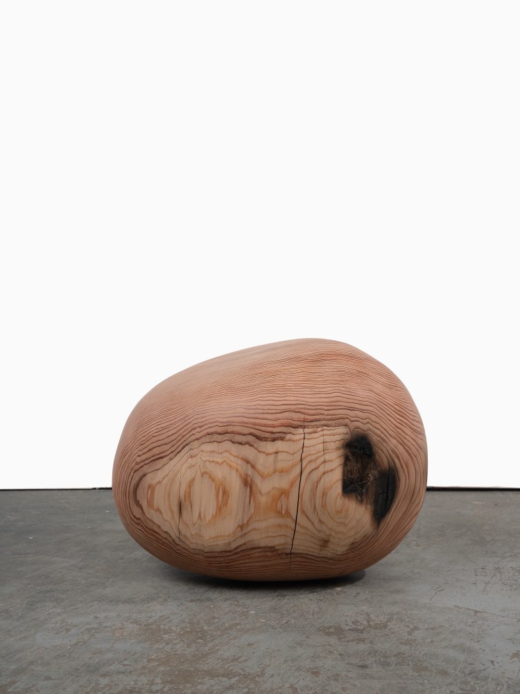 Jesse Schlesinger riprap of things., 2024 Redwood (salvaged) 18 x 19 x 24 inches 45.7 x 48.3 x 61 cm