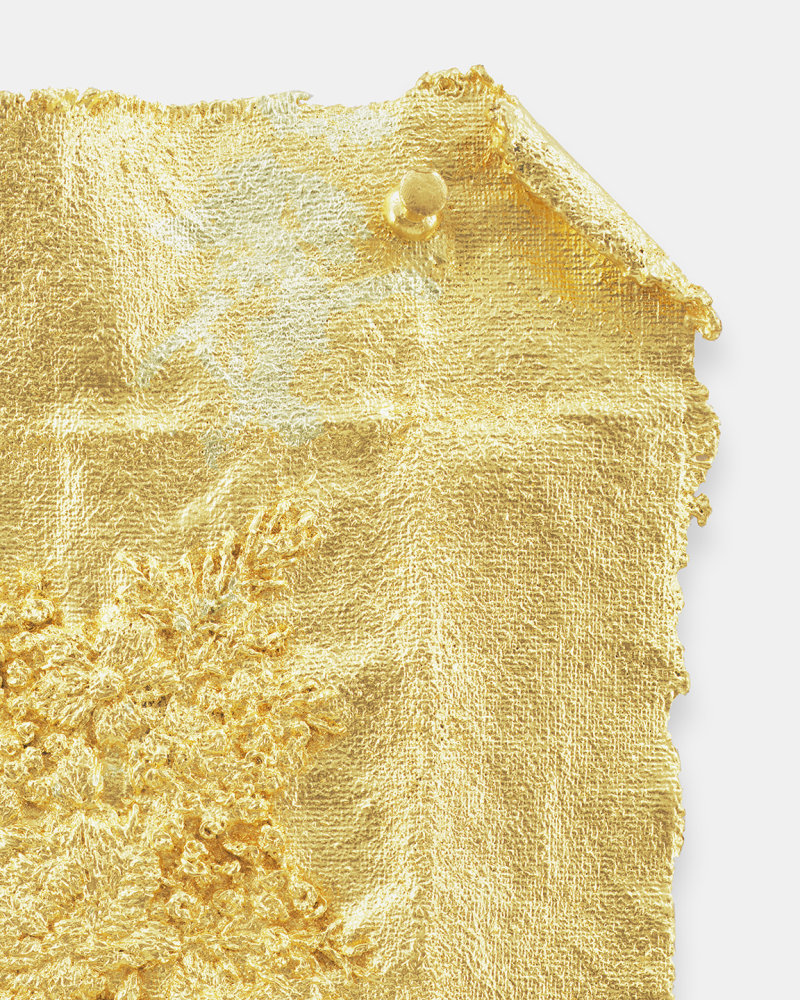 Jessie Henson Monument (gift), 2022 Signed and dated on verso Bronze with gold leaf 8 1/2 x 7 inches 21.6 x 17.8 cm