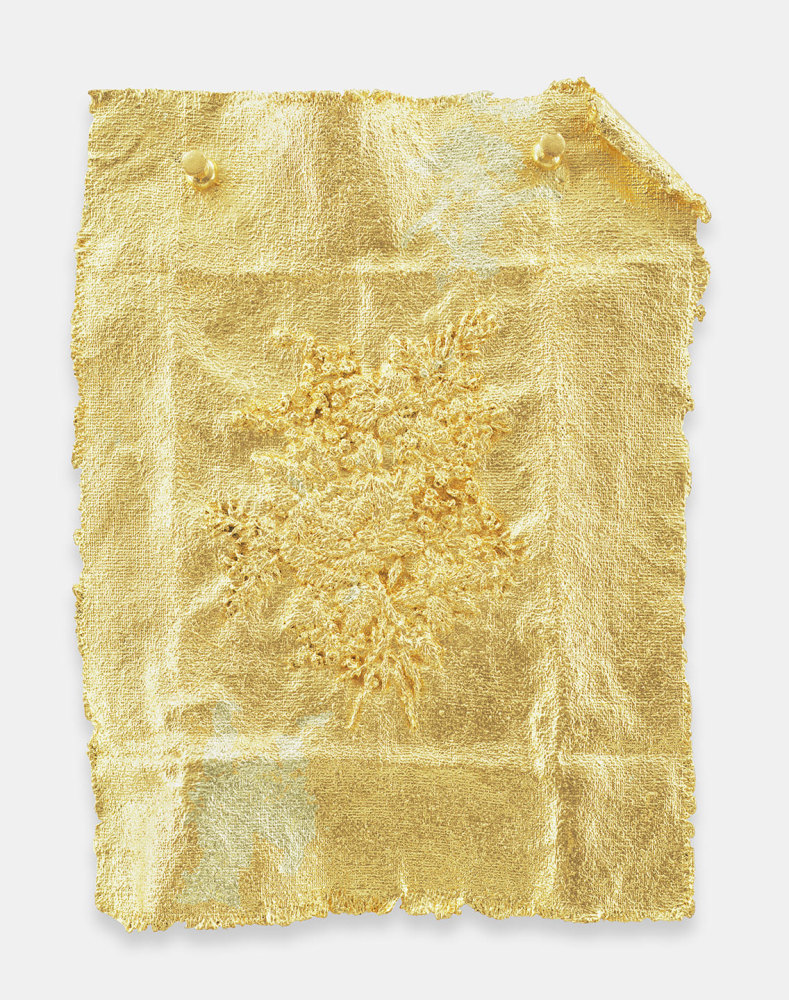 Jessie Henson Monument (gift), 2022 Signed and dated on verso Bronze with gold leaf 8 1/2 x 7 inches 21.6 x 17.8 cm