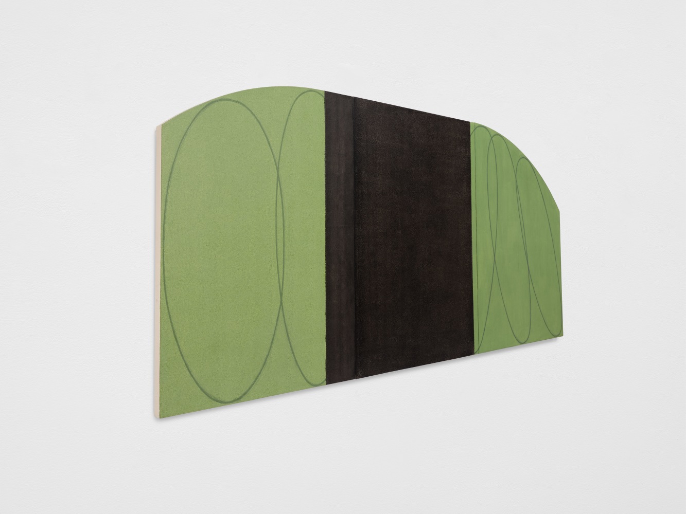 Robert Mangold Green/Black Zone Painting, 1997 Acrylic and black pencil on canvas 45 x 99 inches 114.3 x 251.5 cm