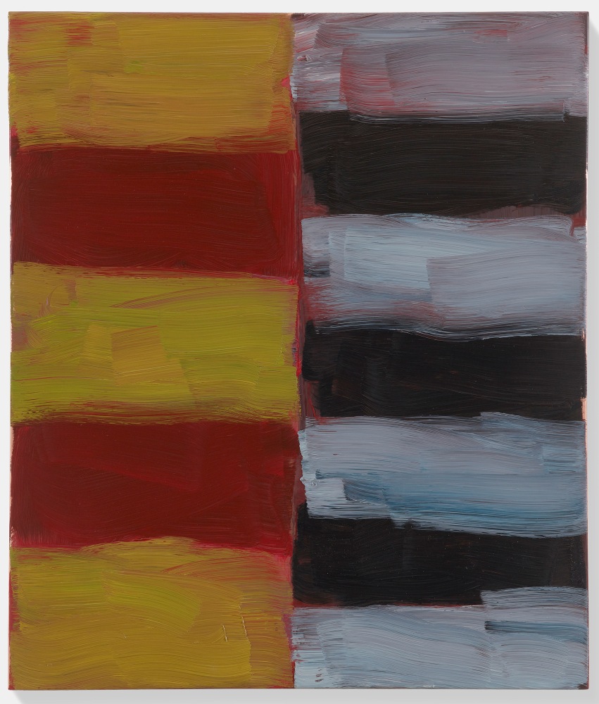 Sean Scully Mirror Burn, 2016 Oil on copper 27 1/2 x 23 5/8 inches 70 x 60 cm