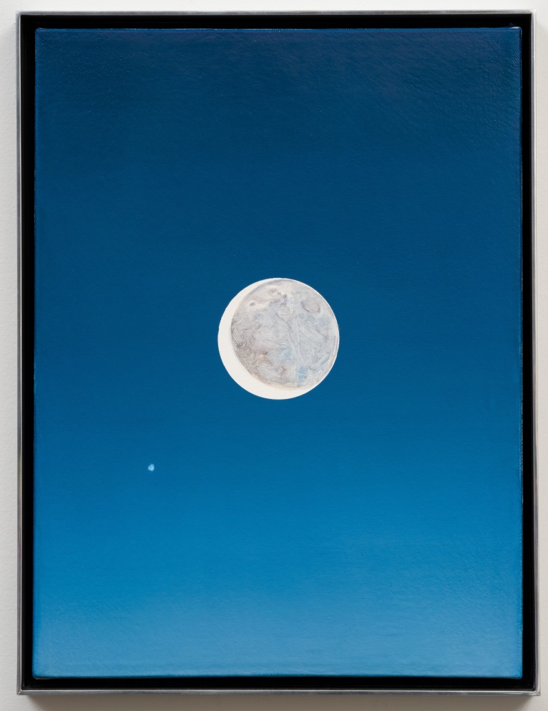 Rob Reynolds

Moon and Jupiter, 2018

Oil, alkyd and acrylic polymer paint on canvas in welded aluminum artist&amp;#39;s frame

Framed Dimensions:

16 3/4 x 12 3/4 inches

42.5 x 32.4 cm

$10,000