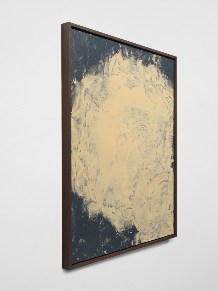 Jesse Schlesinger Untitled (Whetstone work 02), 2024 Whetstone ceramic and gum arabic on sandpaper 37 x 31 inches 94 x 78.7 cm