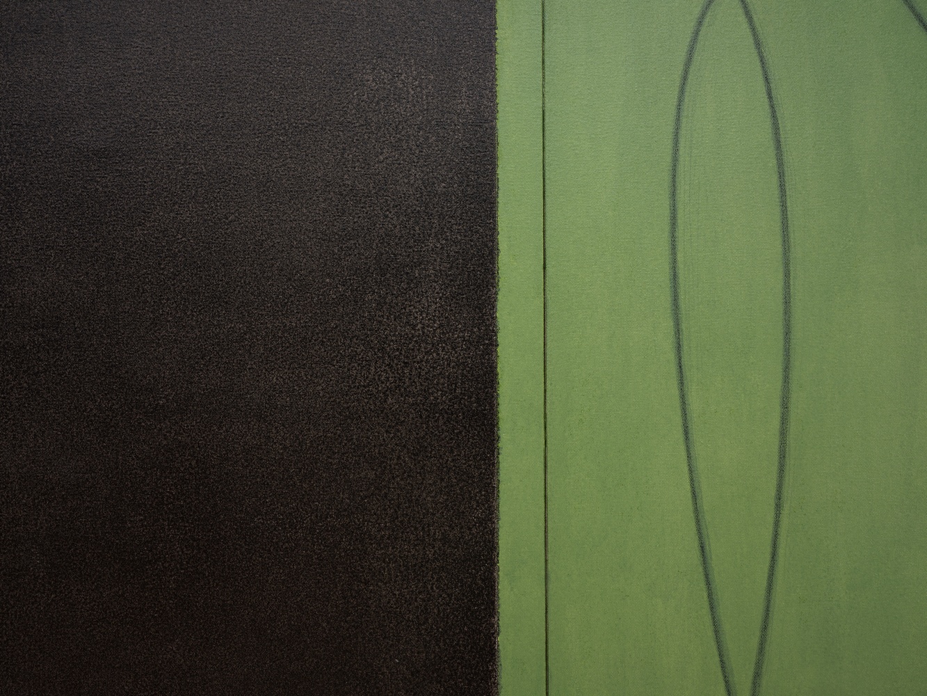Robert Mangold Green/Black Zone Painting, 1997 Acrylic and black pencil on canvas 45 x 99 inches 114.3 x 251.5 cm