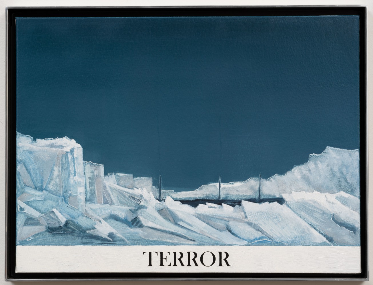 Rob Reynolds &quot;Northwest Passage (HMS Terror)&quot;, 2017, Oil, alkyd and acrylic polymer paint on canvas in welded aluminum artist's frame, Framed Dimensions: 12 3/4 x 16 3/4 inches