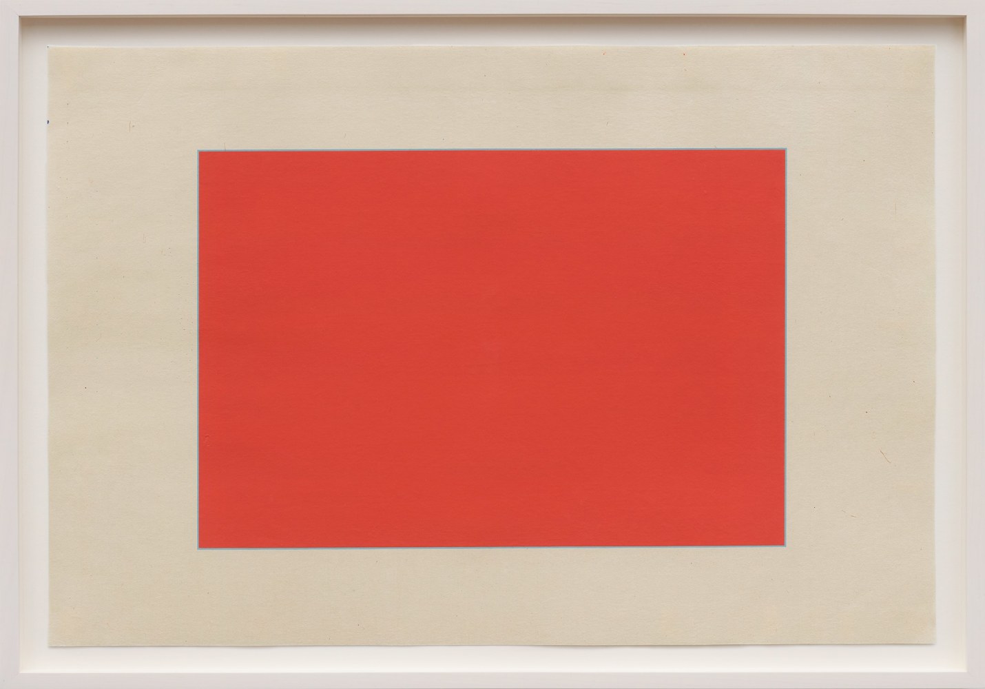 MARSHA COTTRELL Untitled (Red with blue edge), 2022 Archival pigment on digital ground on paper, unique Framed Dimensions: 22 1/2 x 32 1/2 x 1 3/8 inches 57.1 x 82.5 x 3.5 cm Paper Dimensions: 20 x 30 inches 50.8 x 76.2 cm