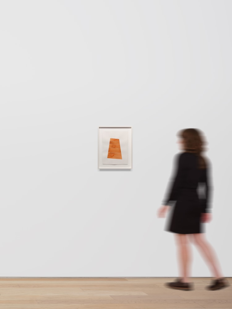 Kate Shepherd Orange, Steps, #45, 2022 Signed and dated lower right Watercolor on Arches paper Framed Dimensions: 18 7/8 x 15 1/8 x 1 1/2 inches 47.9 x 38.4 x 3.8 cm