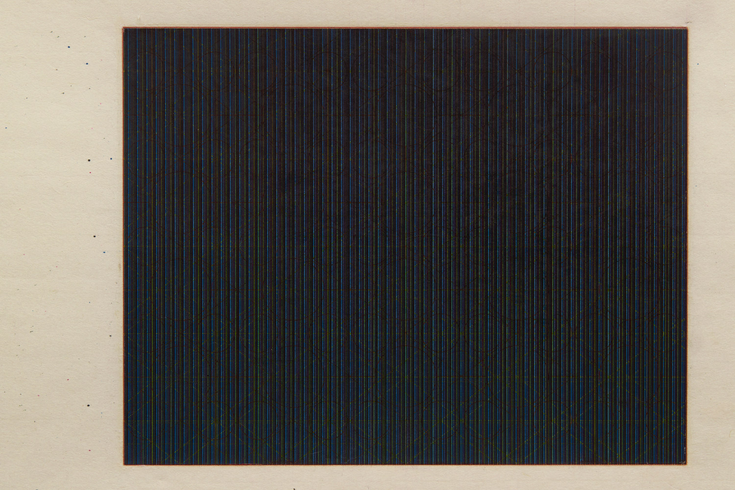 Marsha Cottrell Untitled (Dark with vertical lines), 2025 Archival pigment-based ink on digital ground on paper, unique Framed Dimensions: 17 3/8 x 22 3/8 x 1 3/8 inches 44.1 x 56.8 x 3.5 cm Paper Dimensions: 15 x 20 inches 38.1 x 50.8 cm