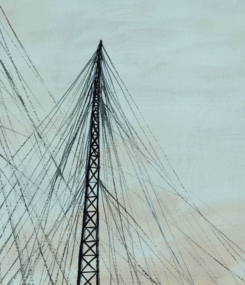 Caragh Thuring Interferance, 2024 Acrylic gesso, pigment and oil on linen 13 x 17 3/4 inches 33 x 45 cm