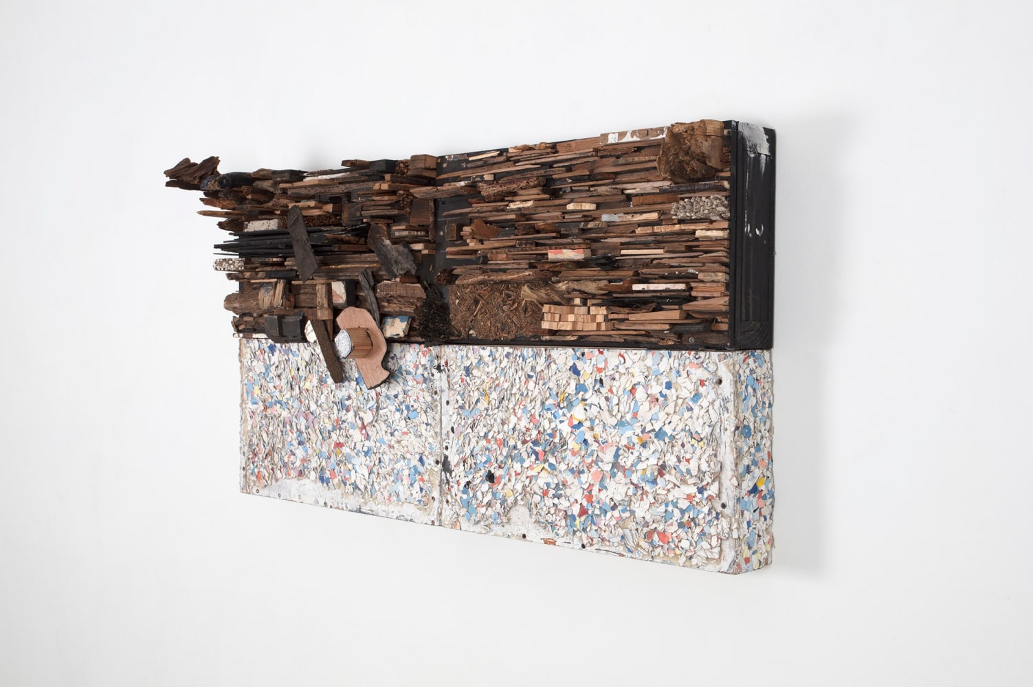 Leonardo Drew Number 64S, 2017 Wood and paint 24 x 48 x 6 inches 61 x 121.9 x 15.2 cm