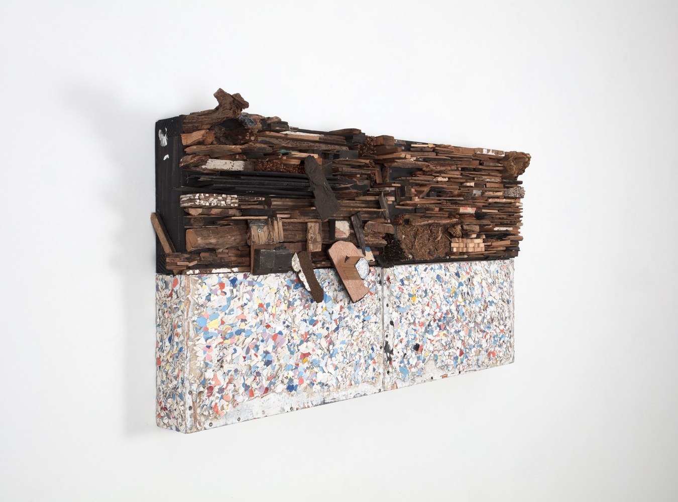 Leonardo Drew Number 64S, 2017 Wood and paint 24 x 48 x 6 inches 61 x 121.9 x 15.2 cm