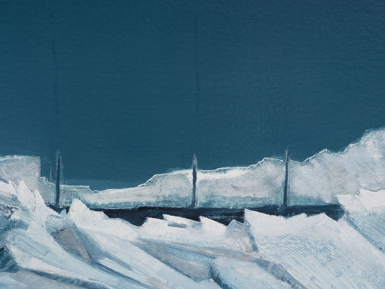 Rob Reynolds

Northwest Passage (HMS Terror), 2017

Oil, alkyd and acrylic polymer paint on canvas in welded aluminum artist&amp;#39;s frame

Framed Dimensions:

12 3/4 x 16 3/4 inches

32.4 x 42.5 cm

$10,000