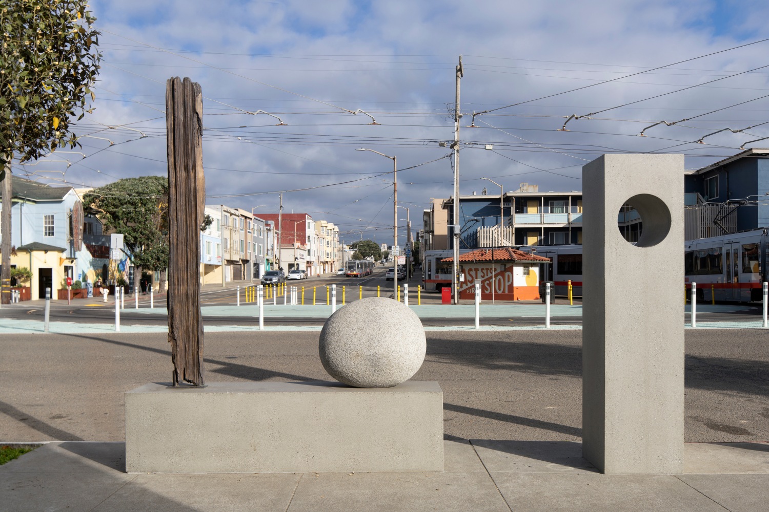Jesse Schlesinger Pacific Transit, 2024 Concrete, stone and bronze Site-specific artwork commissioned by the City and County of San Francisco through the San Francisco Arts Commission