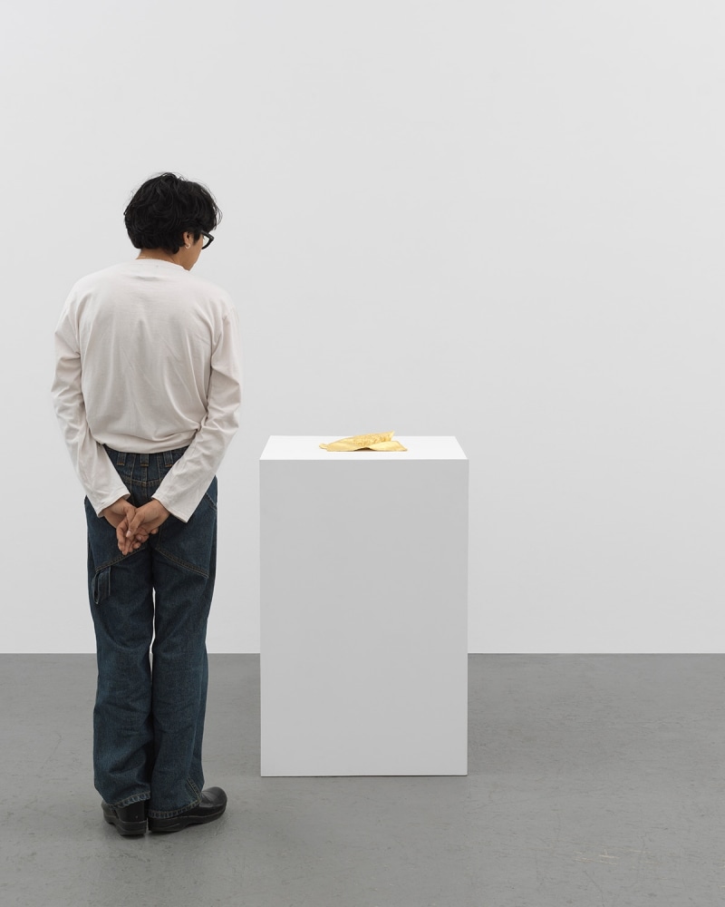 Jessie Henson Monument (fold), 2024 Inscribed on the verso with the artist's signature, name and date Unique Bronze with 23.75K gold leaf 2 x 11 3/4 x 10 3/4 inches 5.1 x 29.8 x 27.3 cm