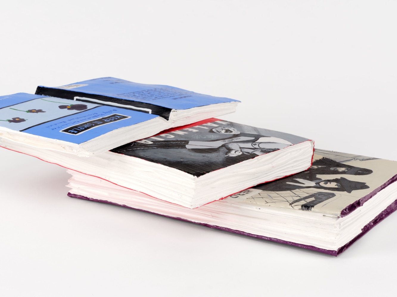 Libby Black Just Kids, Valencia, and Keep it Simple, 2023 Paper, paint and glue 13 x 9 x 2 1/2 inches 33 x 22.9 x 6.3 cm